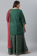 W For Woman Women'S Viscose Kurta (22Auws18122G-119951_Dark Green