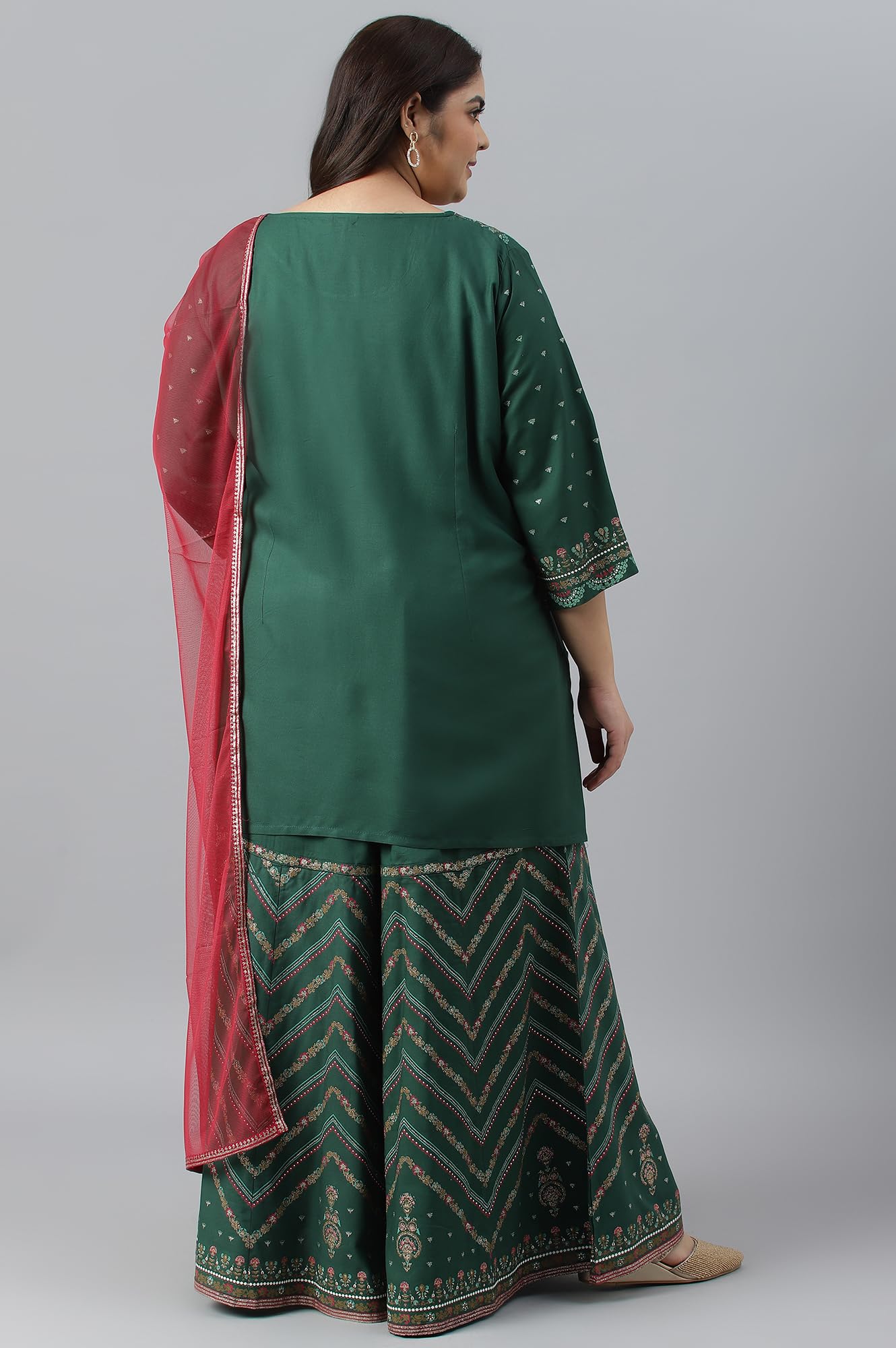W For Woman Women'S Viscose Kurta (22Auws18122G-119951_Dark Green