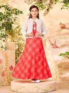 Aarika Girls Cream Colour Chikan Ethnic Jacket (12-16 Years)
