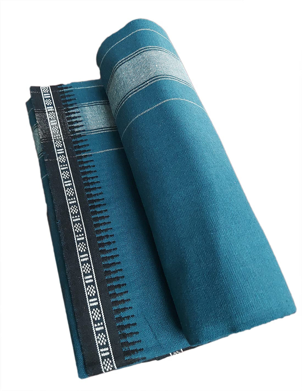 Prakasam Cotton Fine Quality Mens Kerala Style Thalapathi Border Single (1.28X2.00 Mtrs) -Dhoti-Kerala Single Mundu (Pack Of 2 D