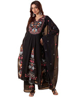 Fashion Basket WomenS Green Georgette Kurta Set With Dupatta