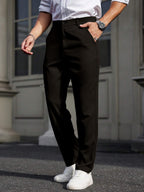 Noble Monk Formal Pants For Men | Stylish Regular Fit MenS Wear Trousers For Office Or Party | Solid Formal Regular Fit Trouser