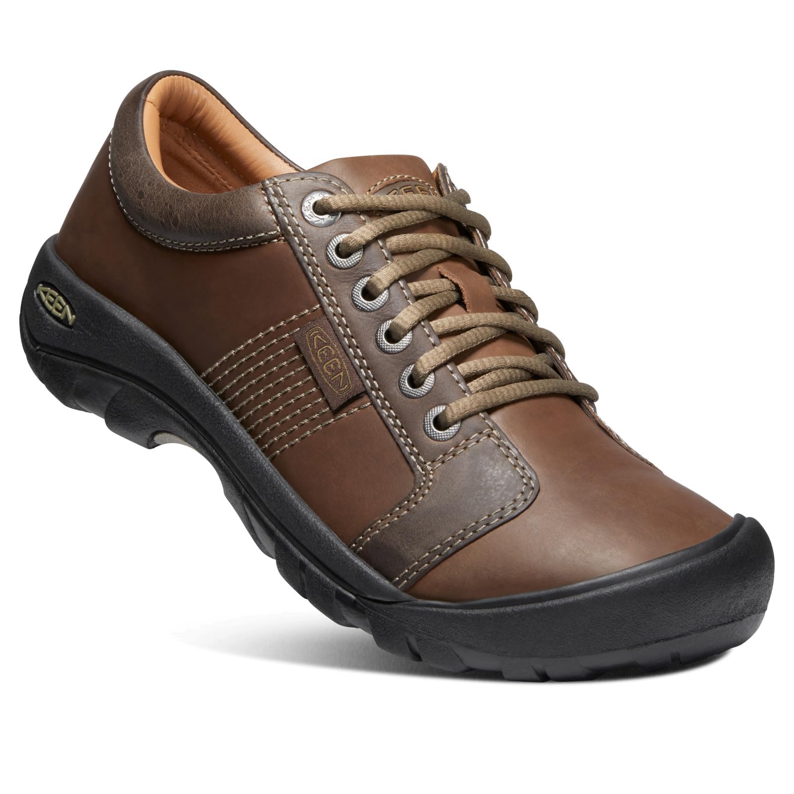 KEEN Men's Austin Low Height Leather Oxfords, Chocolate Brown, 10.5