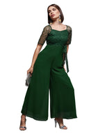 Miss Chase Womens Self Design Cut-Out Georgette Jumpsuit (MCSS23D15-69-IIA-03, Echo Green, S)