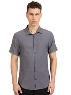 Ketch Mens Half Sleeve Slim Fit Shirt Khsh001676 Grey S