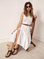 SHIBEVER Womens Sandals Summer Flat: Dressy Casual T-Strap Flip Flop Thong Flat Sandals - Black Size 6 Comfortable Walking