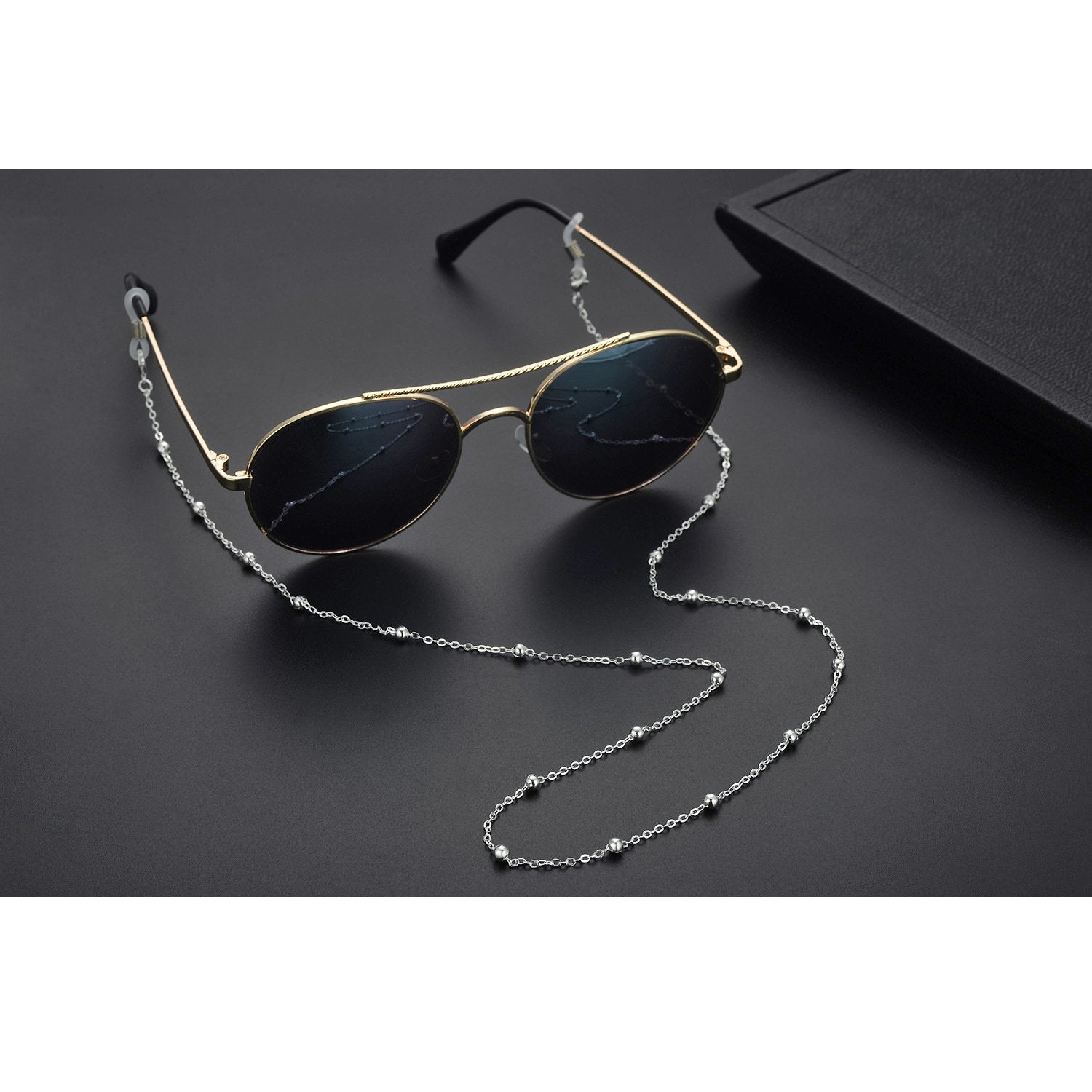 HALF CRESCEN Eyeglass Chain for Women, Glasses Chain/Sunglass Chain/Glasses Holder Lanyard,Eyeglasses Holder Necklace Gift