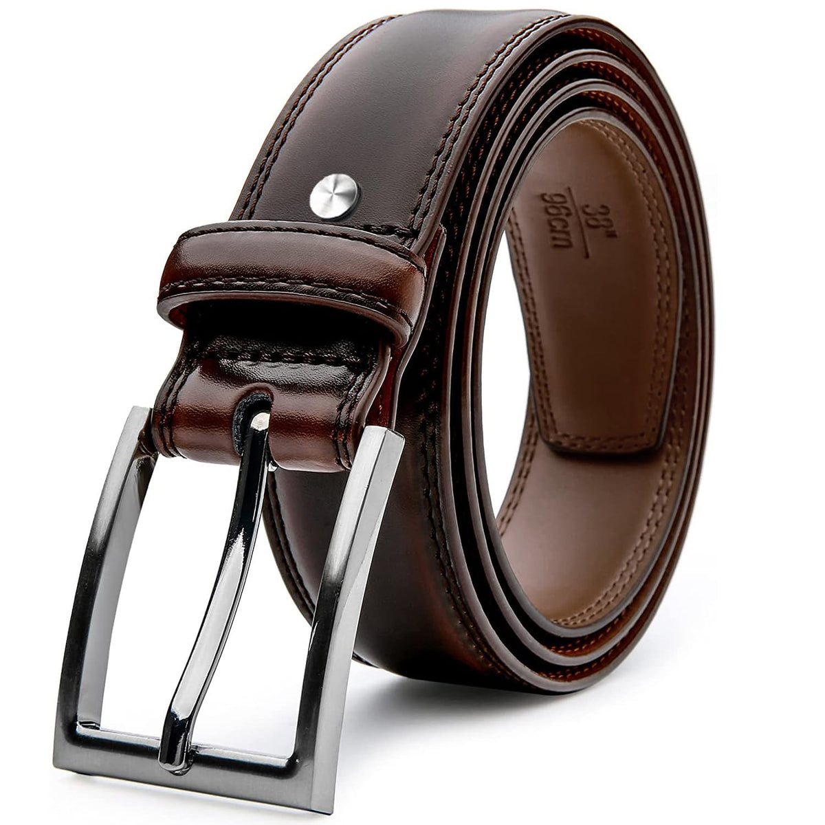 Zoro MenS Vegan Leather Belt For Men | (Black/Brown) | Sizes On Upto 28 To 46 36