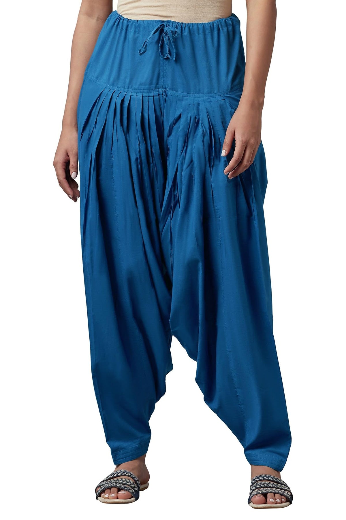 Aurelia WomenS Loose Fit Patialas (Crk60025-01121_Blue_X-Large), Xl_Fs