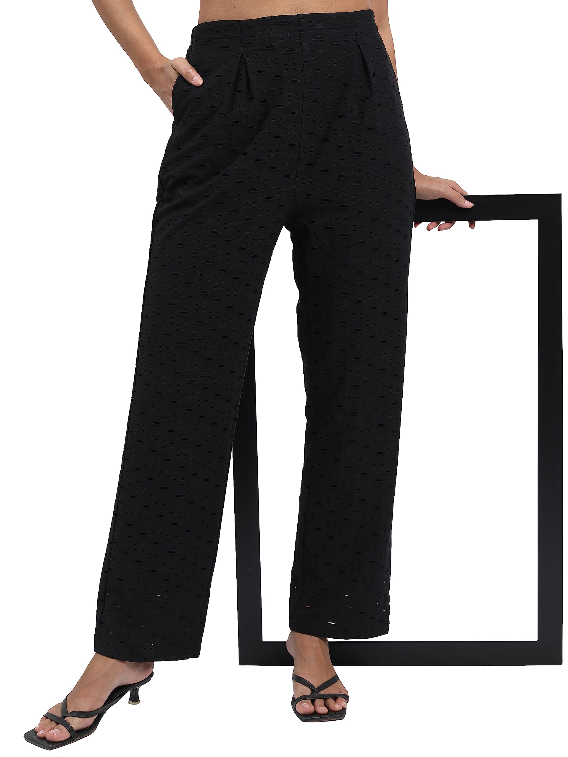 Ketch WomenS Regular Fit Casual Pants (Khtr000400_Black_30)