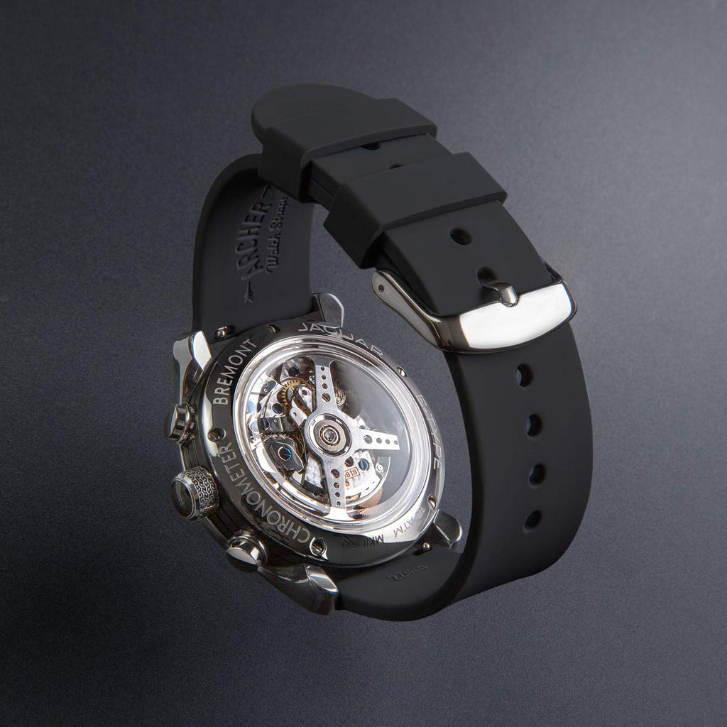 Archer Watch Straps - Silicone Quick Release Soft Rubber Replacement Watch Bands (Black, 24mm)