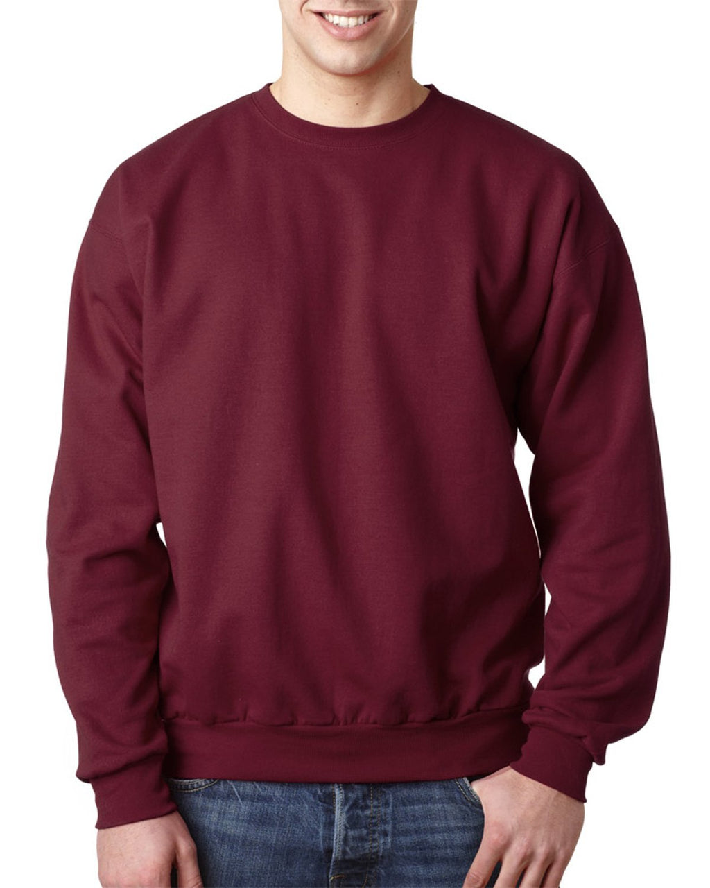Unisex Ecosmart 5050 crewneck Sweatshirt - cARDINAL - S(D0102H7KFD2)