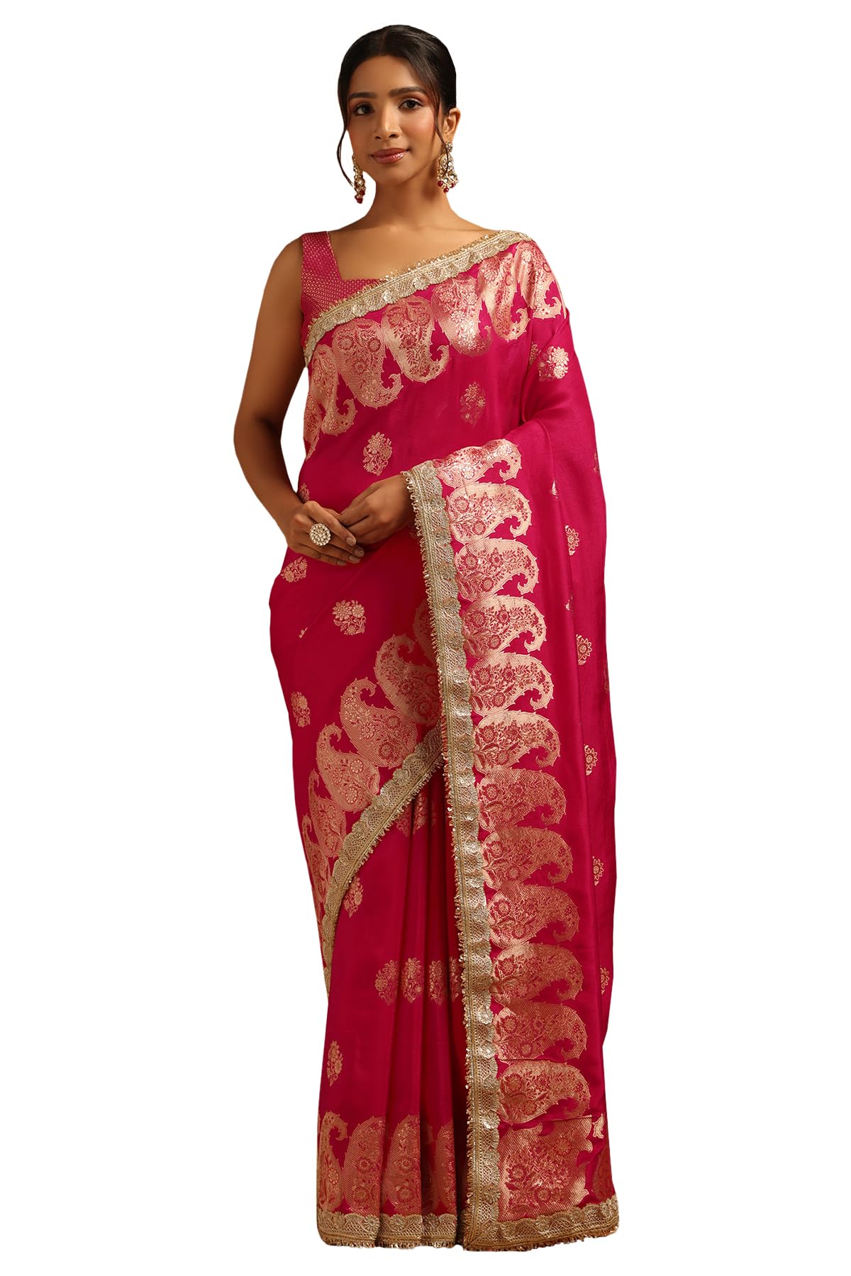 Soch Women Dola Silk Paisley Zari Woven Saree