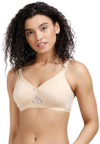 Rosaline by Zivame Womens Cotton Non Padded Wire Free Everyday Bra Beige