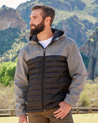 Mens Pinnacle Puffer Body Softshell Hooded Jacket - BLAcK - S(D0102H78MY6)