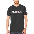 Mad Toto crew Neck T Shirt - Distressed Logo (Medium Dark grey)