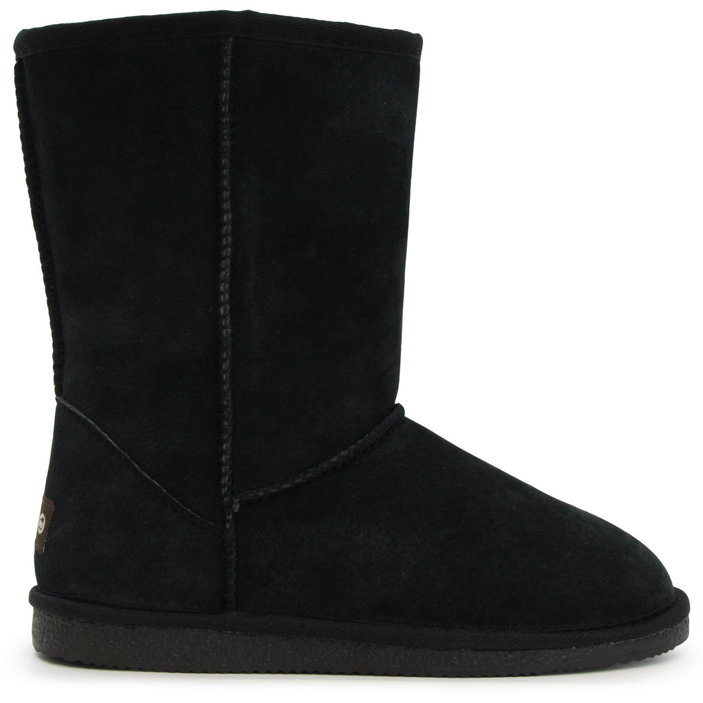 Lamo Sheepskin P909W-BLK-6 Womens Classic 9 in. Boot  Black - Size 6