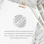 FOREVER QUEEN December Birthstone Charms for Charms Bracelet- 925 Sterling Silver Bead Openwork Charms, Happy Birthday Charms fo