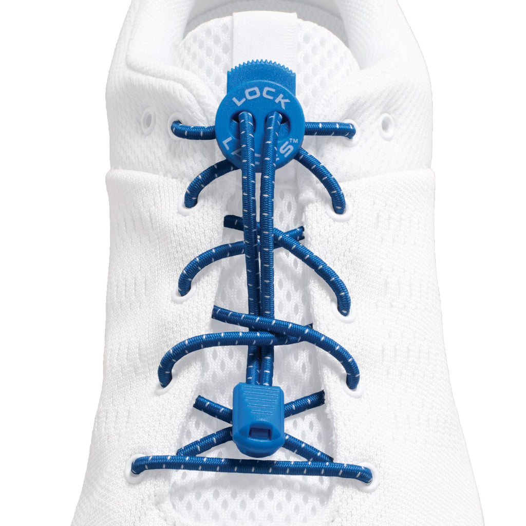 LOCK LACES (Elastic Shoelace and Fastening System) (Blue)