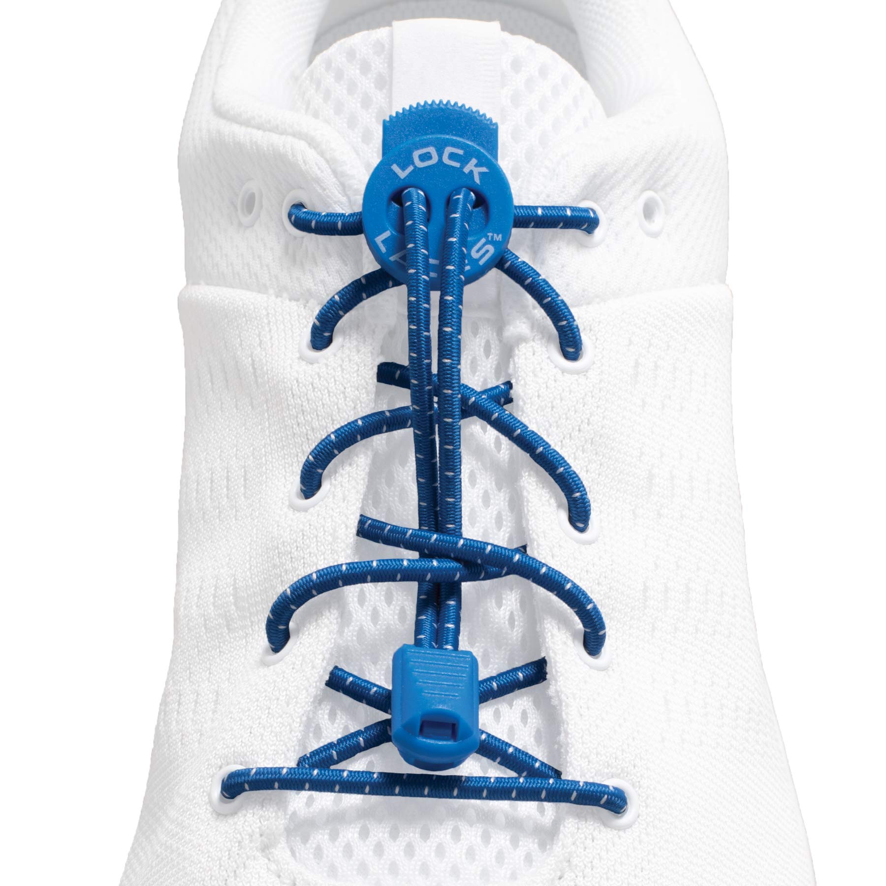 LOCK LACES (Elastic Shoelace and Fastening System) (Blue)
