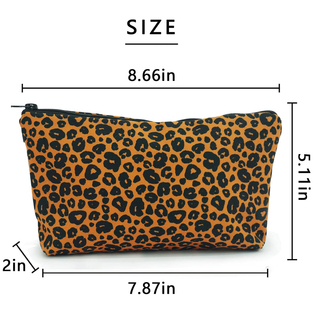 Cosmetic Bags for Women Small Leopard Makeup Bag for Purse Travel Toiletry Bag Accessories Organizer Zipper Pouch Gift Idea