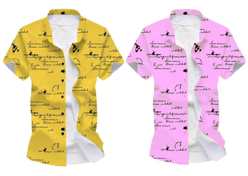 Kadiyu BoyS Lycra Blend Shirt With Half Sleeves Round Collar Neck Botton Down Closure Printed Pattern Relaxed Fit And Standard 