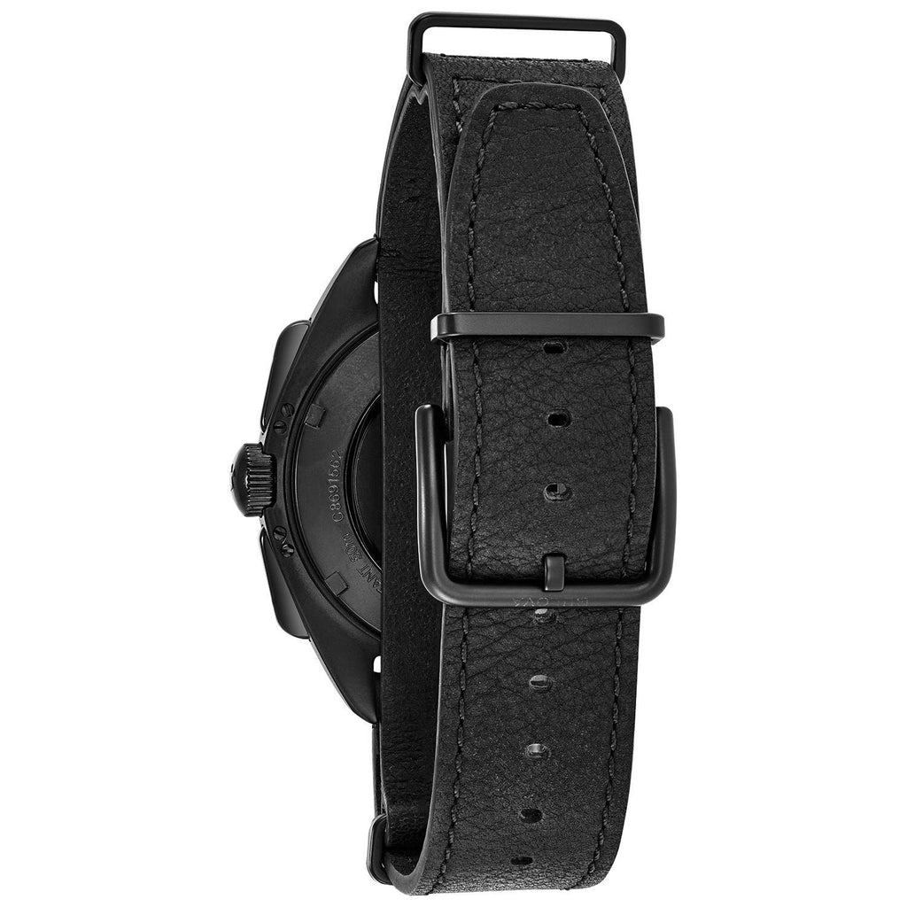 Bulova Men's Archive Series Lunar Pilot 6-Hand Chronograph Precisionist Black Ion-Plated Stainless Steel, Black NATO Strap and S