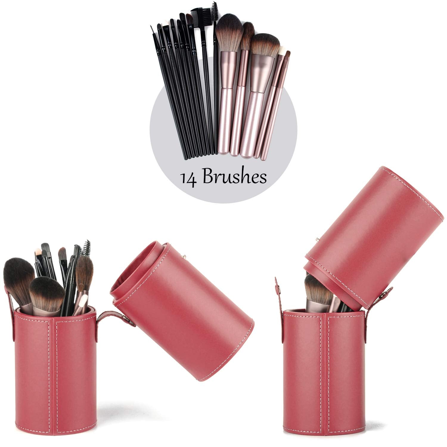 Narwey Makeup Brush Holder Travel Brushes Case Bag Cup Storage Dustproof for Women