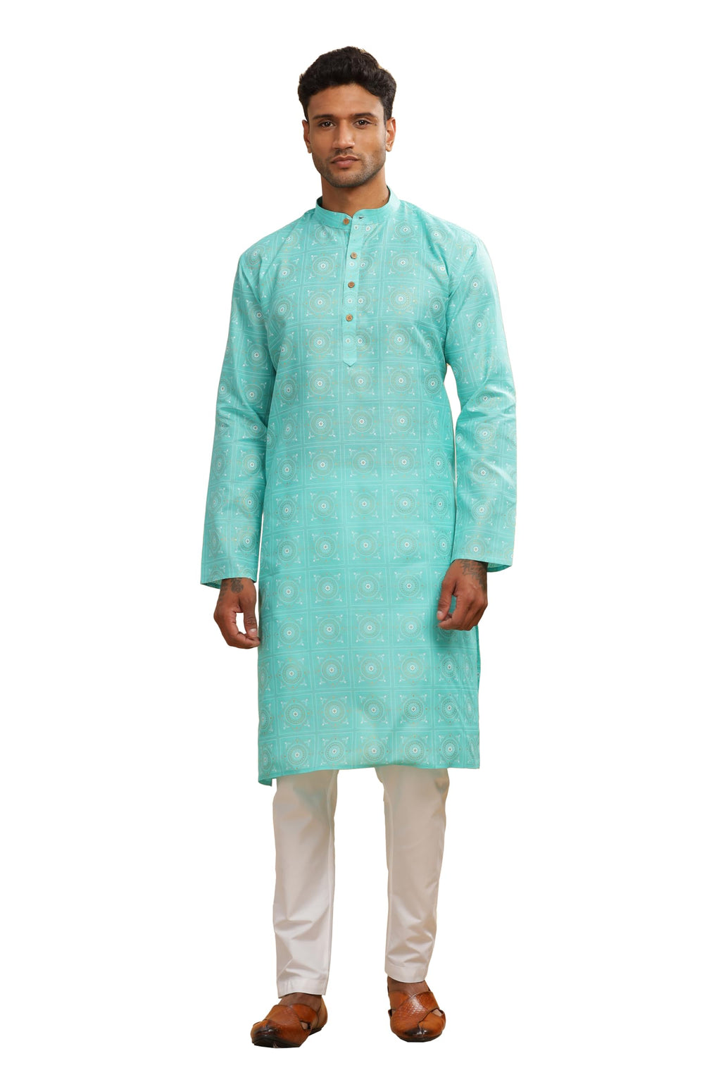 Be Active MenS Traditional Printed Full Sleeves Kurta || Cotton Kurta For Men || Men Kurta For Wedding || Kurta For Men (C-Rf00