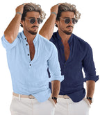 Zartha MenS Regular Fit Solid Pattern Cotton Blend Kurta With Spread Collar Long Sleeve And Standard Length | Shirt For Man