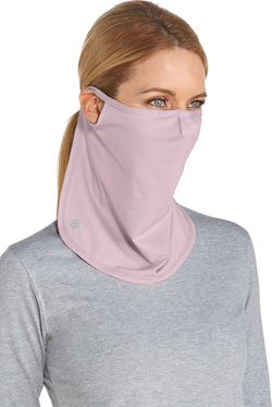 Coolibar UPF 50+ Men's Women's Crestone UV Face Mask - Sun Protective (Large/X-Large- Dusty Mauve)