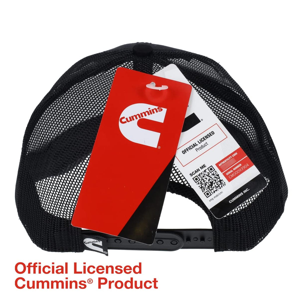 Cummins Trucker Hat CMN34732 Mens and Womens Mesh Back Baseball Cap Snapback Cummins Trucker Hat Diesel Tech Ball Cap - Red