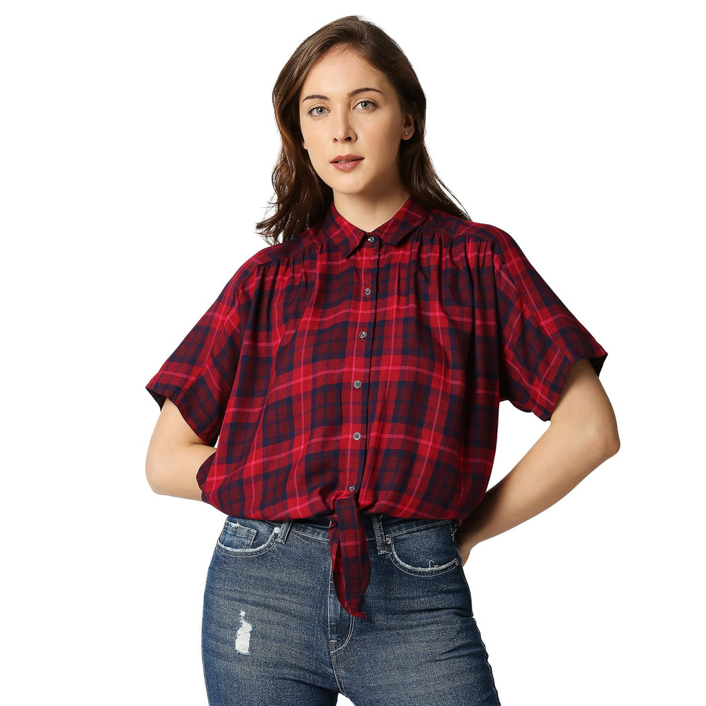 Pepe Jeans WomenS Regular Fit Checked Shirts