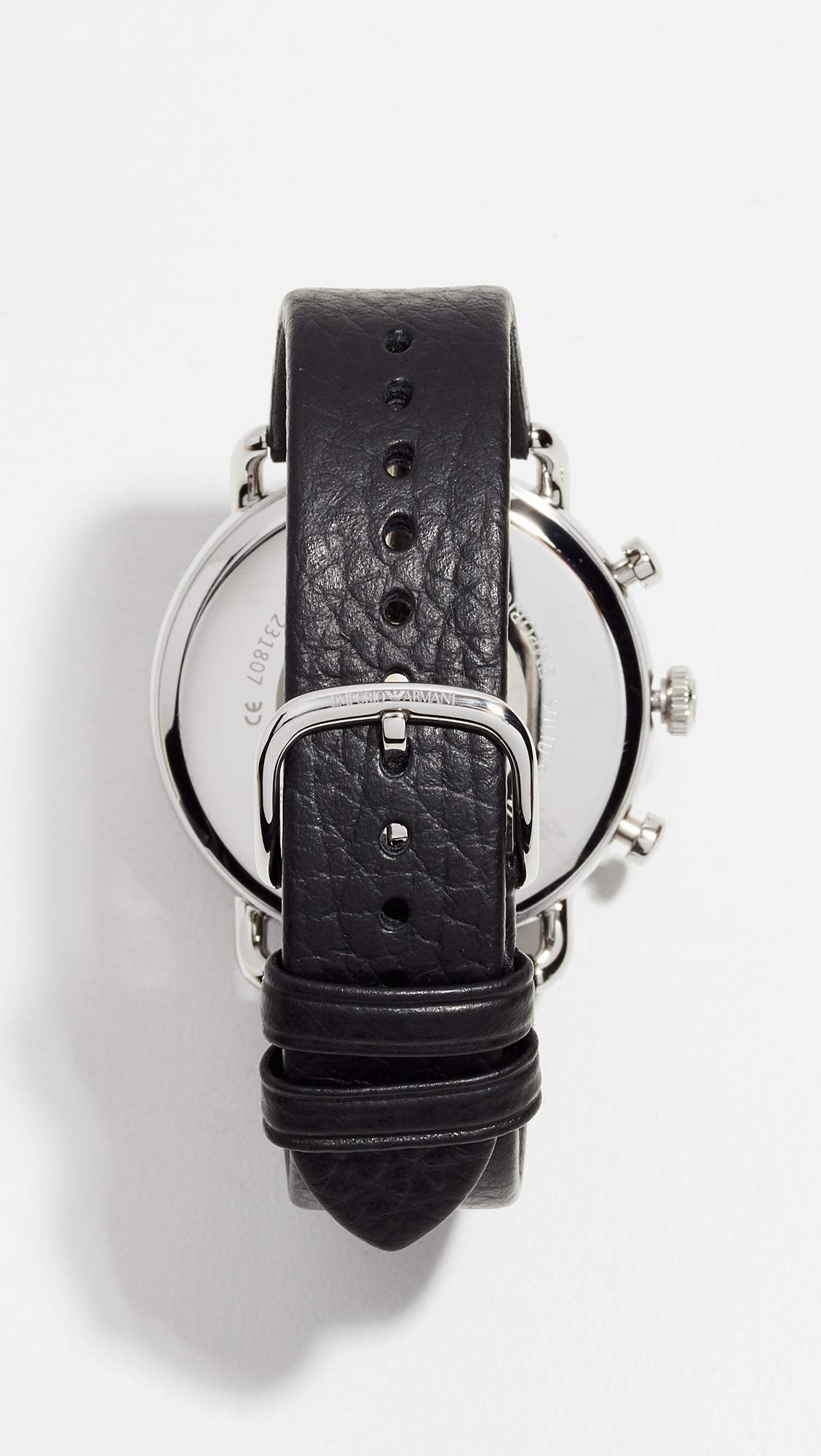 Emporio Armani Men's Chronograph Black Leather Watch (Model: AR11143)