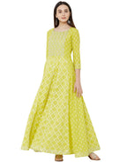 Rytras Women'S Rayon Embroidery Anarkali Kurti(Green,M)