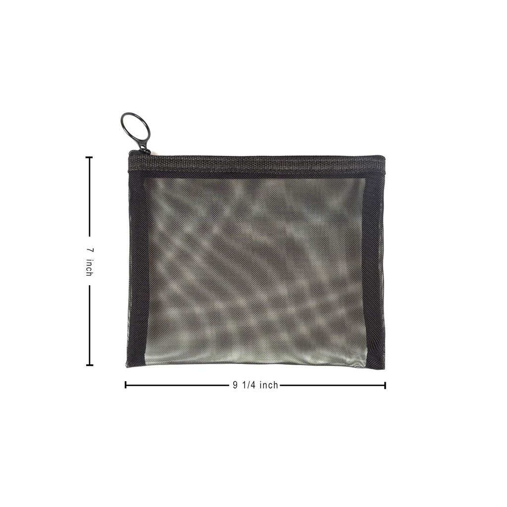 patu Zipper Mesh Bags, Size L / A5, 5 Pieces, Beauty Makeup Cosmetic Accessories Organizer, Travel Toiletry Kit Set Storage Pouc