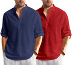Zartha MenS Regular Fit Solid Pattern Cotton Blend Kurta With Spread Collar Long Sleeve And Standard Length | Shirt For Man