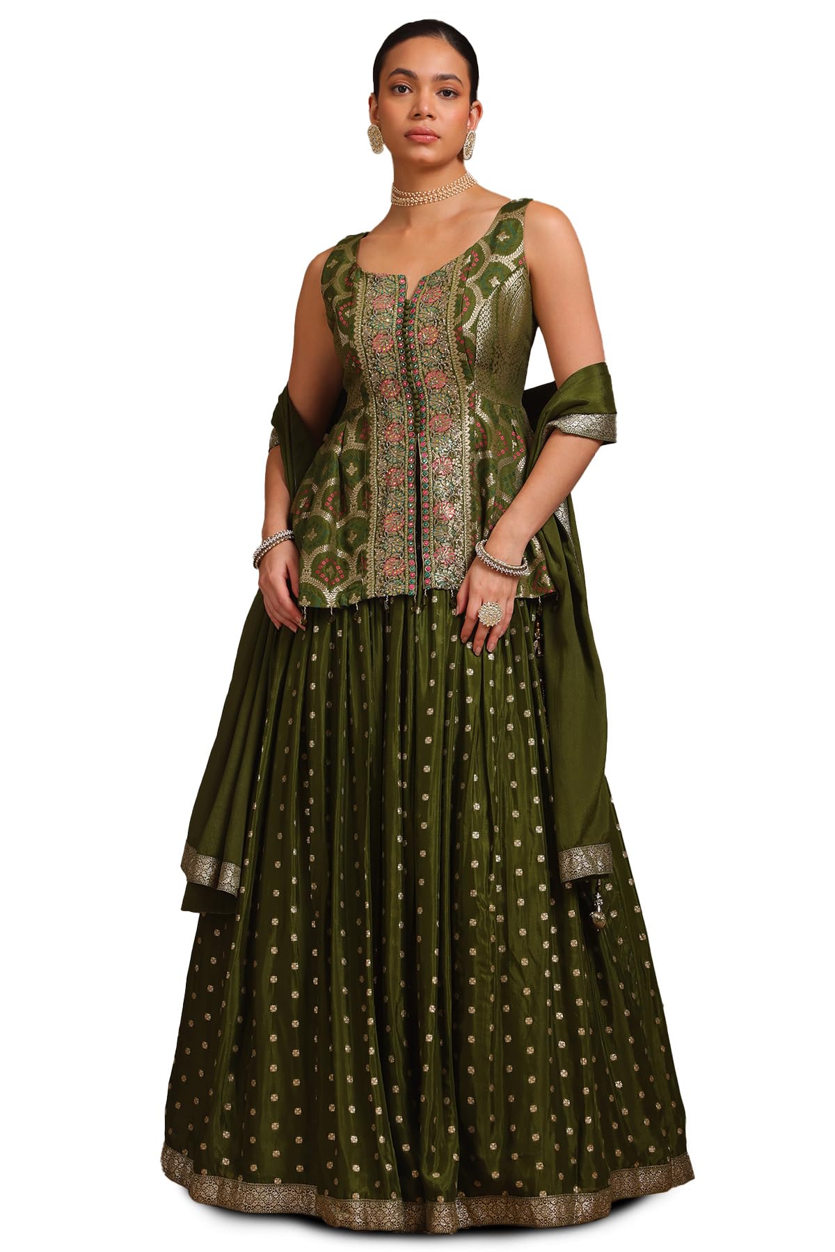 Soch Women Brocade Woven Design Ethnic Wear
