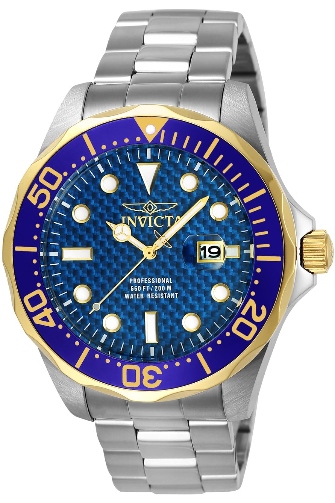 Invicta Men's 12566 Pro Diver Analog Display Swiss Quartz Silver Watch