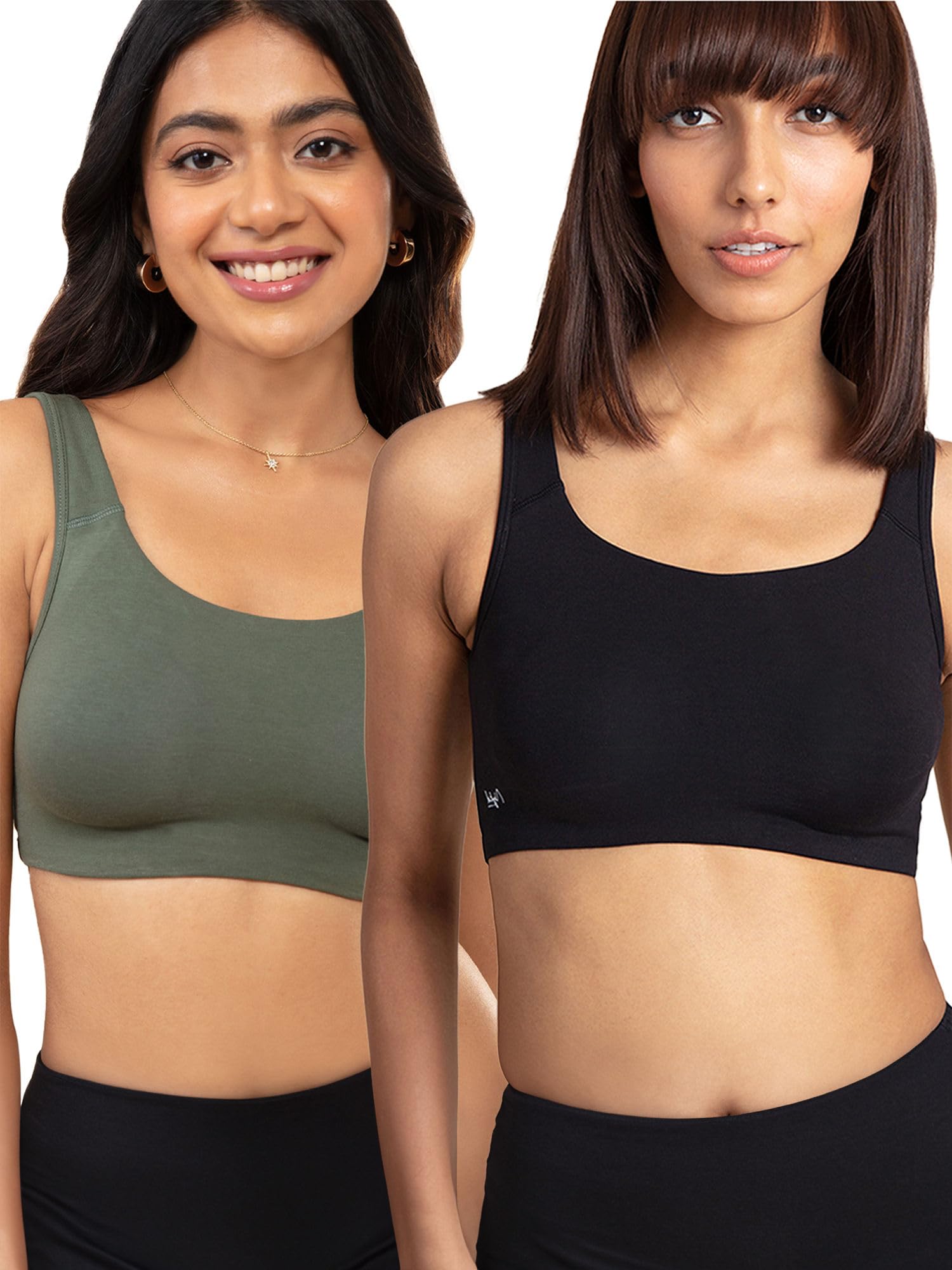 NYKD Soft Cup Easy Peasy Slip On Everyday Bra for Women, Wireless, Full Coverage, Support Shaper, Non Padded Sports Bra- NYB113,