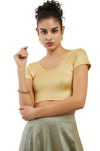 Soch Gold Cotton Prince Cut Blouse