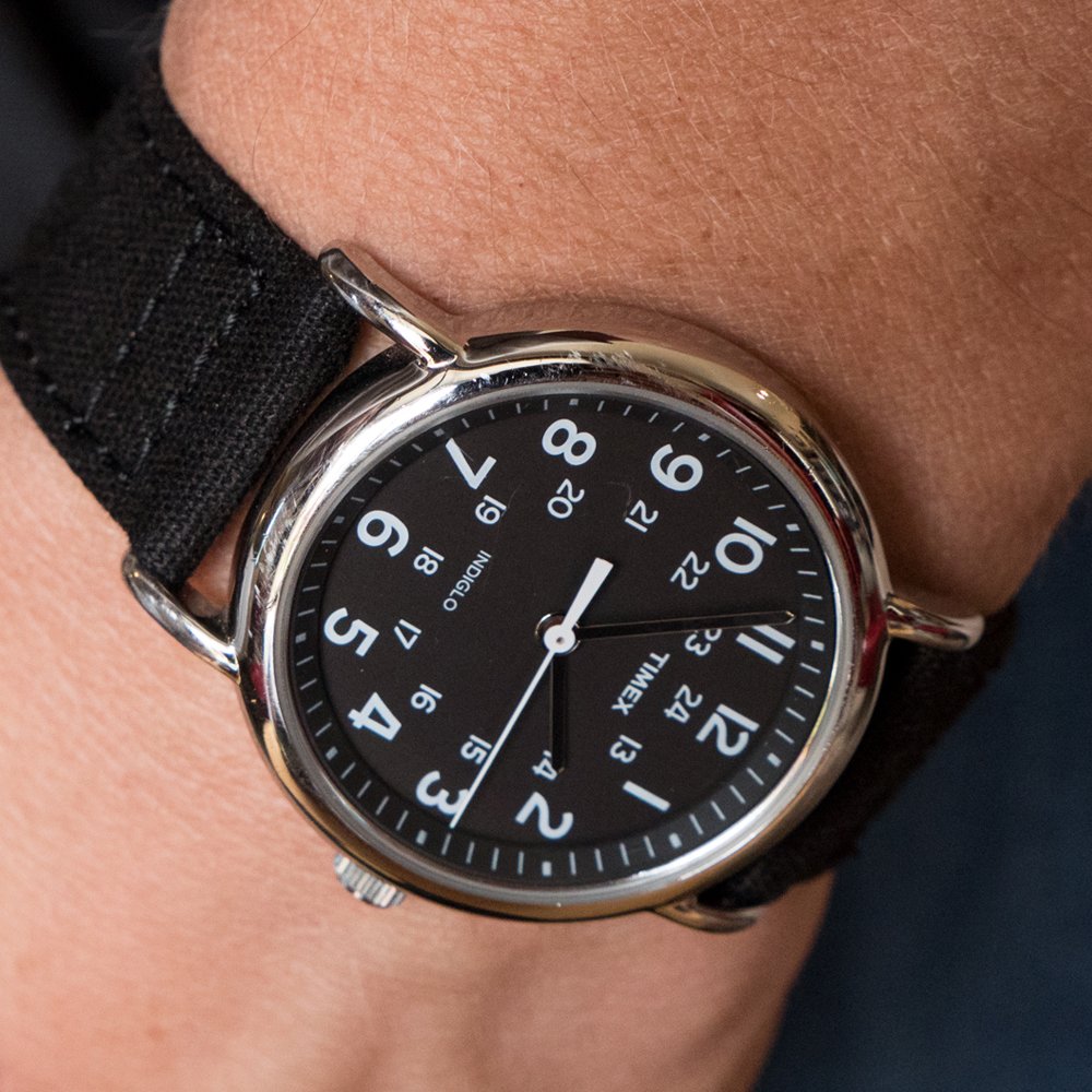 BARTON WATCH BANDS Quick Release Canvas Watch Band Straps, Black, 20mm