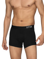 XYXX Mens Pure Cotton Solid (Pack of 4) (CR5_Trunk_Pack of 4_3_Ash Charcoal Grey+Black Knight+Olive Green