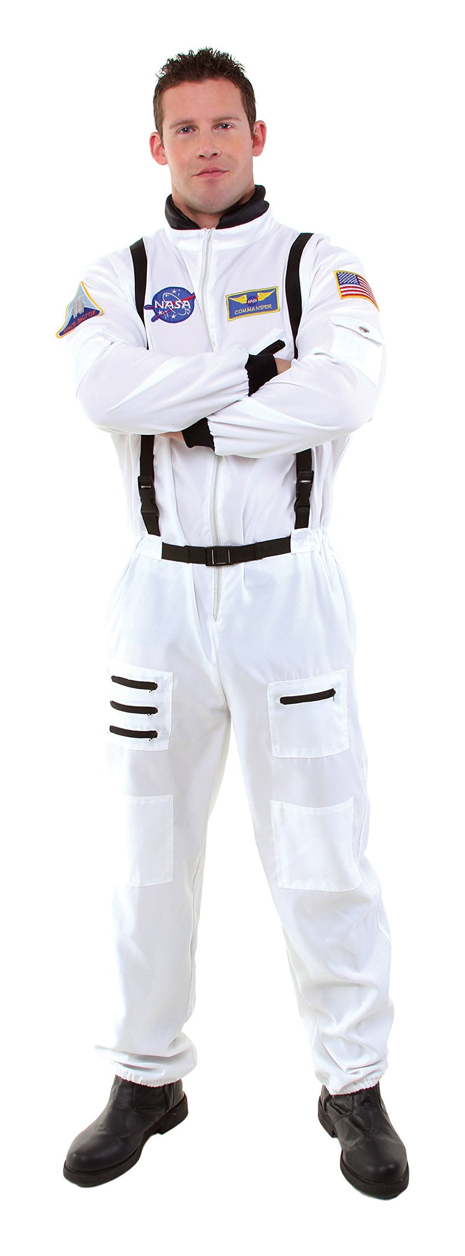 UNDERWRAPS Morris Costumes Halloween Mens Astronaut Cosplay Costume White - Standard
