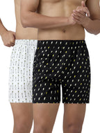 XYXX Mens Super Combed Cotton Remix Printed Boxers [Pack of 2] No-Marks Waistband, Comfort Stretch | Innerwear for Men in Colou