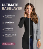 Thermajane Long Johns Thermal Underwear for Women Fleece Lined Base Layer Pajama Set Cold Weather (Large, Grey)