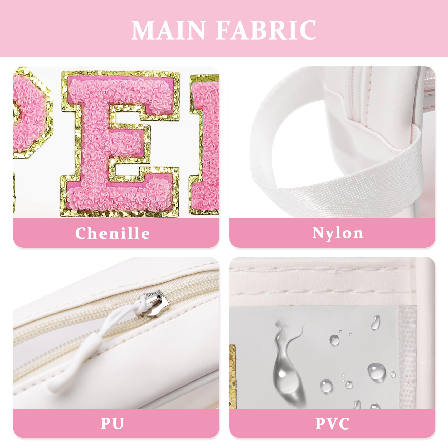 COSHAYSOO Clear PENS Makeup Bag for Women Lady Work Office Cosmetic Accessories Stuff Organizer