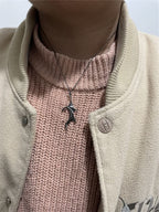 Matching Heart Necklace for Couples Best Friends BFF Necklace for 2 Dragon Demon Bat Wing Necklace for Women Men Teen Halloween
