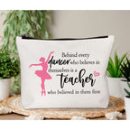 BiuNiuring Dance Teacher Appreciation Gift, Dancer Gifts, Dance Assistant Gifts, Dancing Makeup Bag, Every Dancer Has A Teacher