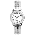 Timex Women's Easy Reader 25mm Perfect Fit Watch - Silver-Tone Case White Dial with Silver-Tone Expansion Band